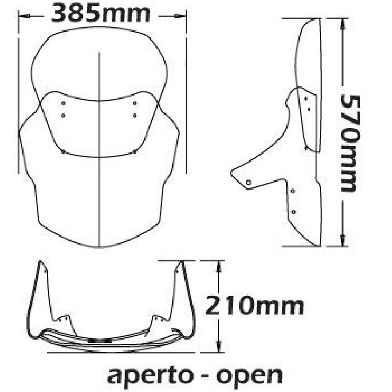 Parabrisas ISOTTA ahumado ajustable Bmw f650cs scarver 02-04